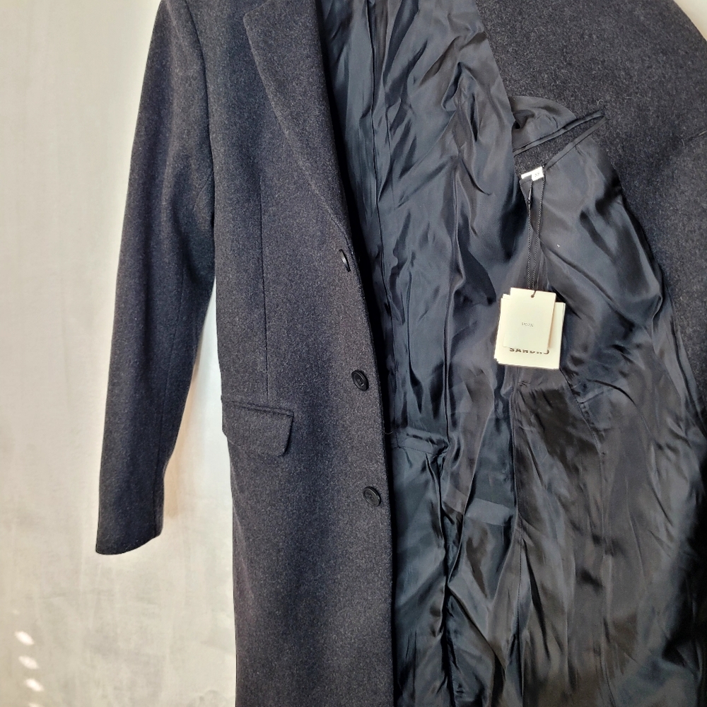 Sandro Broadcloth Wool Cashmere Blend Coat Size XS - Picture 7 of 15